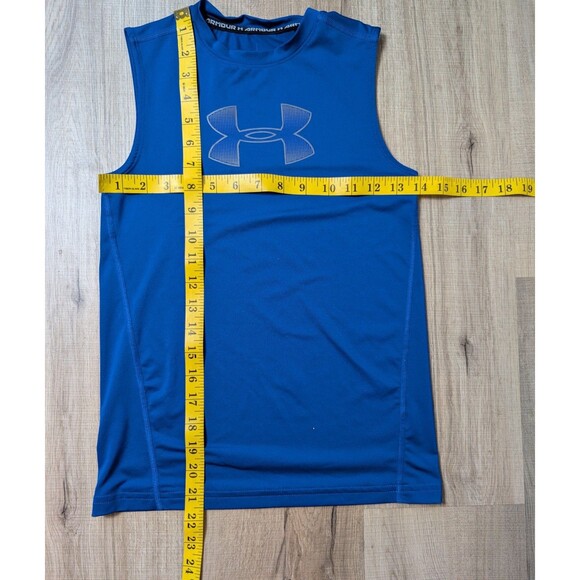 Lot Of 2 Under Armour Size YM Compression Tank Tops Fitted Sleeveless HeatGear - Picture 10 of 10